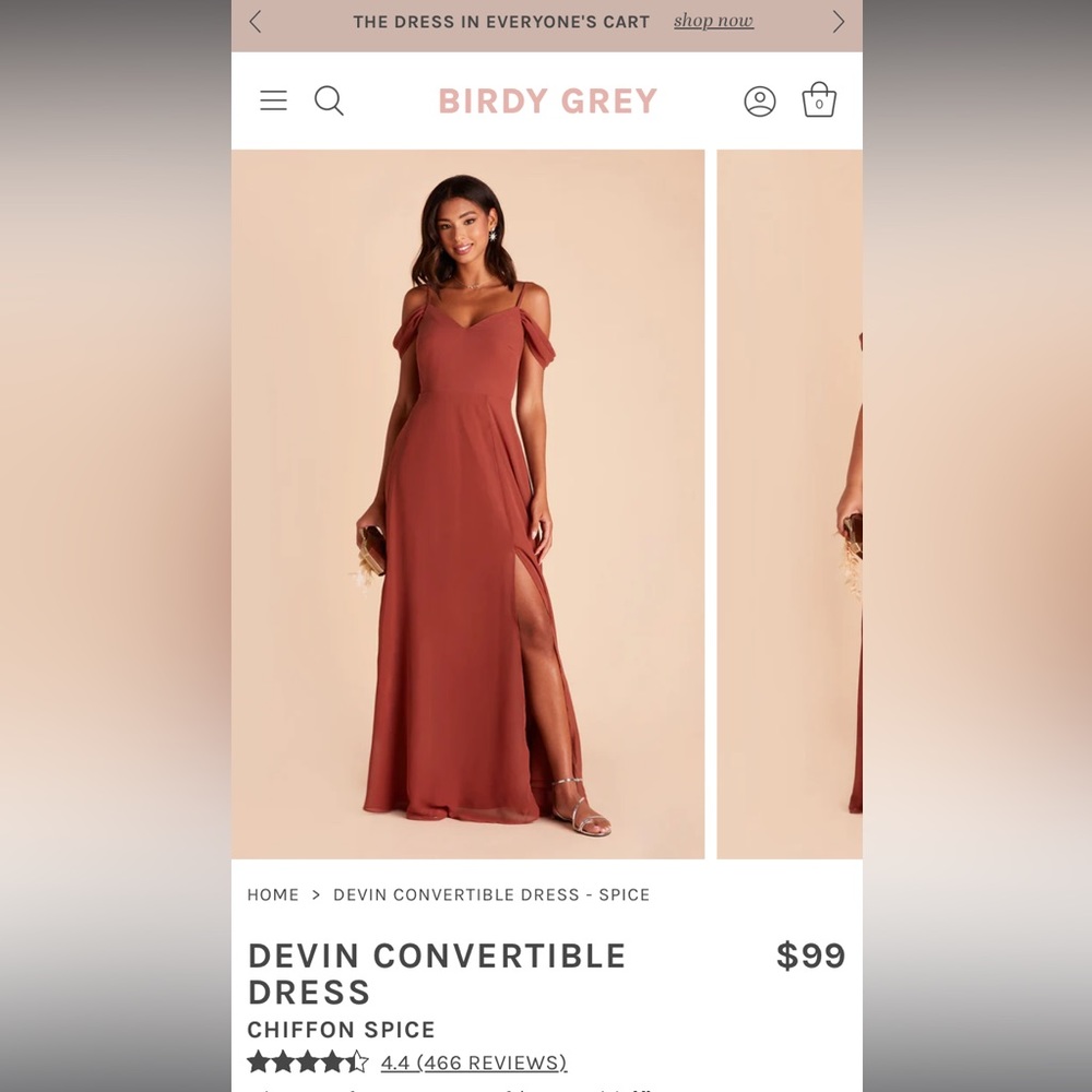 Birdy Grey Spice Devin Convertible Dress - M